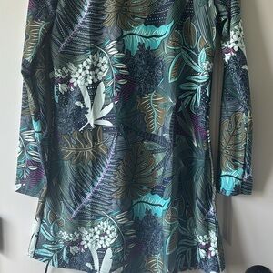 Tropical Long Sleeve Dress